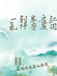 一到半夜肚子胀气什么原因