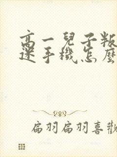 高一儿子叛逆沉迷手机怎么办