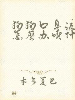 狗狗口臭流口水怎么办吃什么药好