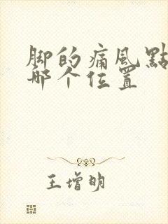 脚的痛风点都在哪个位置