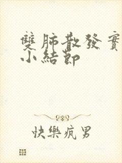 双肺散发实性微小结节