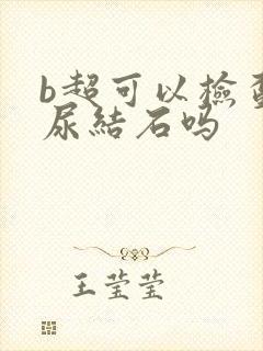 b超可以检查出尿结石吗