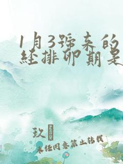 1月3号来的月经排卵期是几号