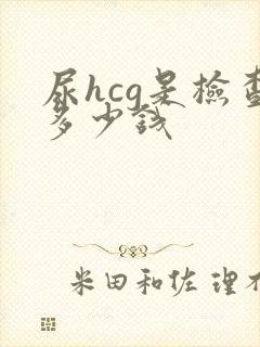 尿hcg是检查多少钱