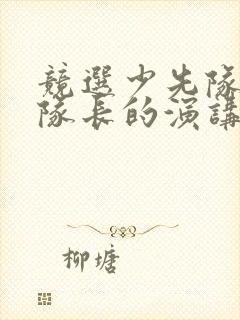 竞选少先队副大队长的演讲稿