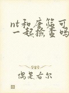 nt和唐筛可以一起检查吗