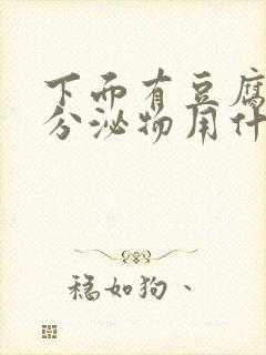 下面有豆腐渣状分泌物用什么药