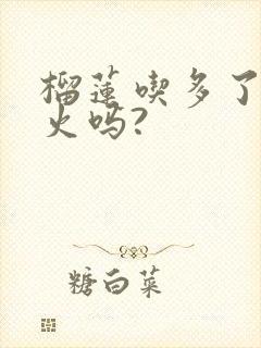 榴莲吃多了会上火吗?