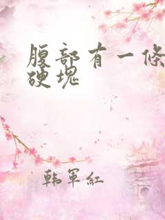 腹部有一条长条硬块