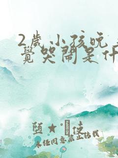 2岁小孩晚上睡觉哭闹是什么原因