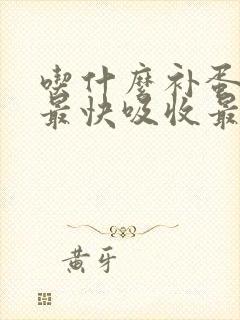 吃什么补蛋白质最快吸收最好