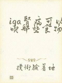 iga肾病可以吃哪些食物