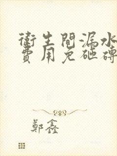 卫生间漏水维修费用免砸砖