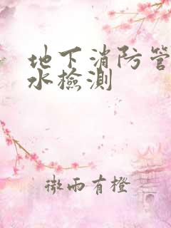 地下消防管网漏水检测