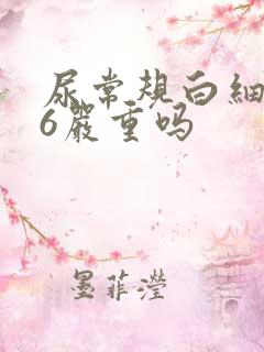 尿常规白细胞26严重吗