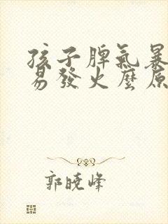 孩子脾气暴躁容易发火么原因