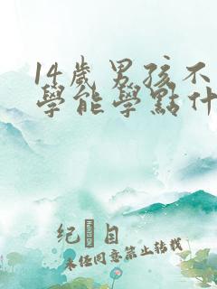 14岁男孩不上学能学点什么
