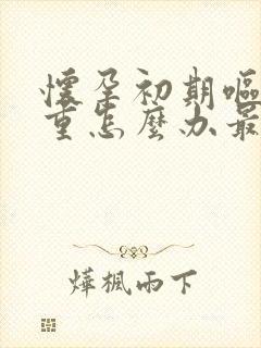 怀孕初期呕吐严重怎么办最有效方法