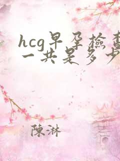 hcg早孕检查一共是多少