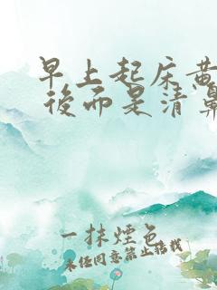 早上起床黄鼻涕 后面是清鼻涕