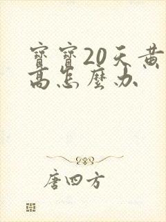 宝宝20天黄疸高怎么办