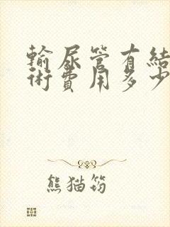 输尿管有结石手术费用多少