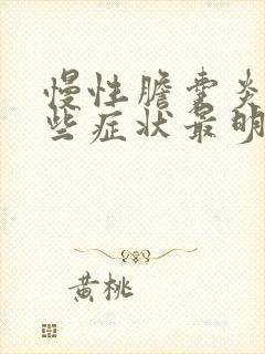 慢性胆囊炎有哪些症状最明显