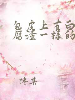 包皮上有白色豆腐渣一样的东西是怎么回事