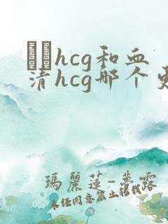 β–hcg和血清hcg哪个更准确