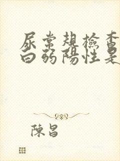 尿常规检查尿蛋白弱阳性是什么意思