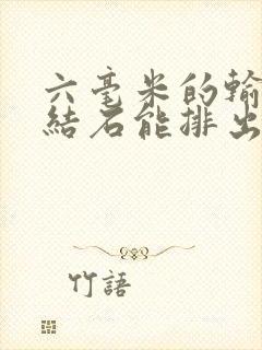 六毫米的输尿管结石能排出来吗