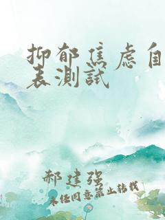 抑郁焦虑自评量表测试