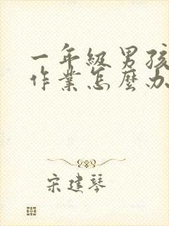 一年级男孩不写作业怎么办