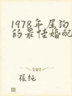 1978年属狗的最佳婚配属相