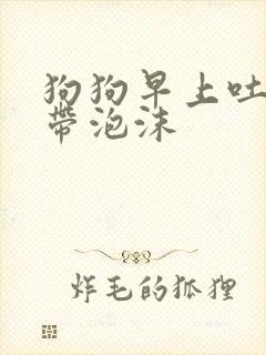 狗狗早上吐黄水带泡沫