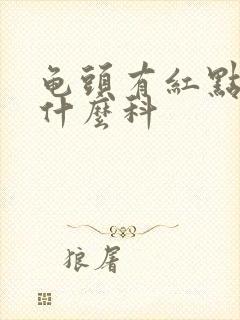 龟头有红点点挂什么科