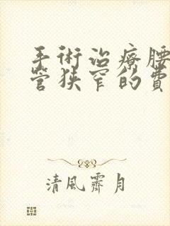 手术治疗腰椎椎管狭窄的费用