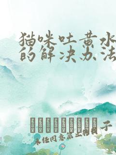 猫咪吐黄水最快的解决办法