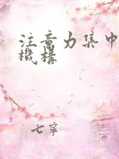 注意力集中培训机构