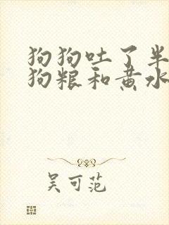 狗狗吐了半消化狗粮和黄水