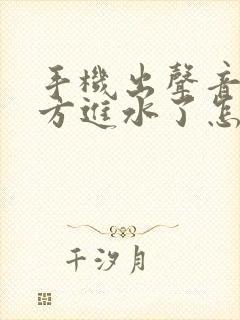 手机出声音的地方进水了怎么办