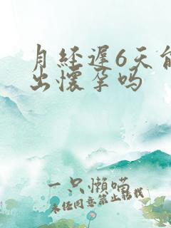 月经迟6天能测出怀孕吗