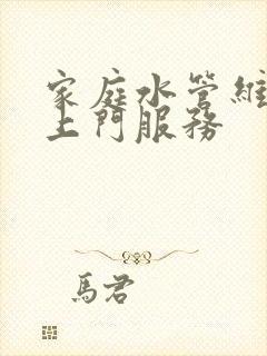 家庭水管维修工上门服务