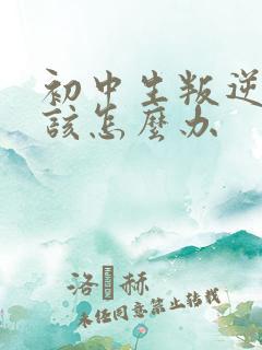 初中生叛逆厌学该怎么办