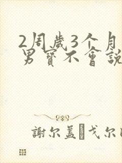 2周岁3个月了男宝不会说话怎么办