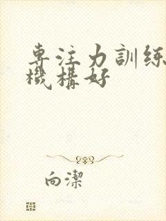 专注力训练哪家机构好