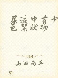 尿液中有少许白色絮状物