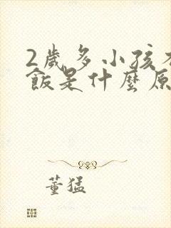 2岁多小孩不吃饭是什么原因