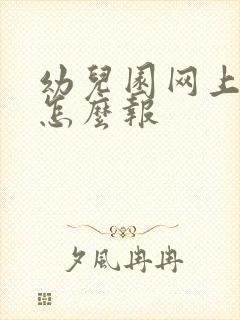 幼儿园网上报名怎么报