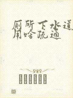 厕所下水道堵了用啥疏通